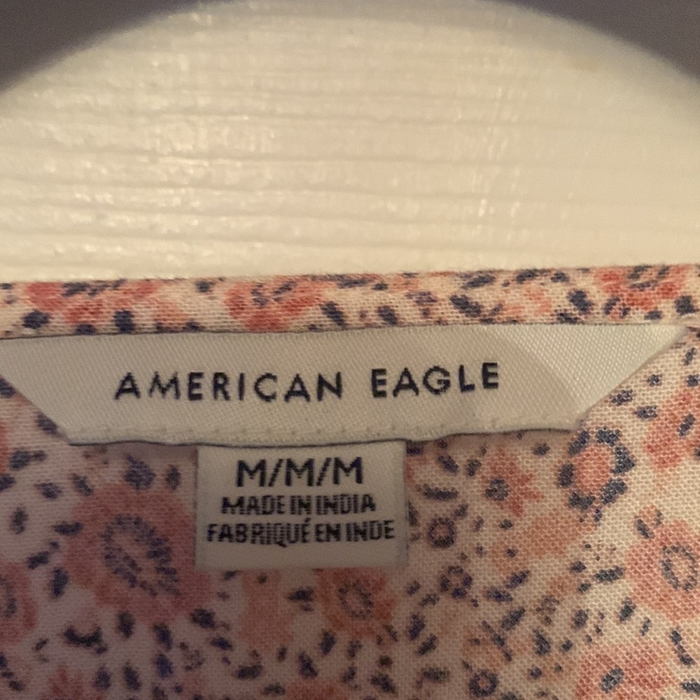 American Eagle Crop Top Floral Print Size M # 022 - Picture 5 of 7